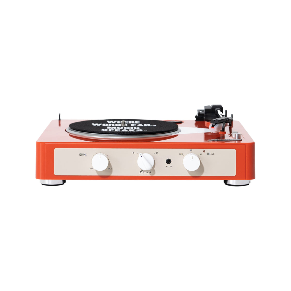 Gadhouse Brad MKII Record Player, Tangerine – Swee Lee Singapore