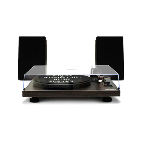 Gadhouse Henry Hi-Fi Turntable with Bookshelf Speakers, Ebony