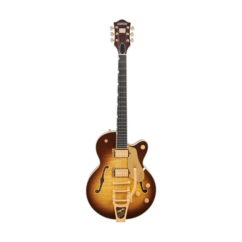 Gretsch Broadkaster Jr. LX Figured Center Block w/String-Thru Bigsby & Gold Hardware, Caramel Dawn