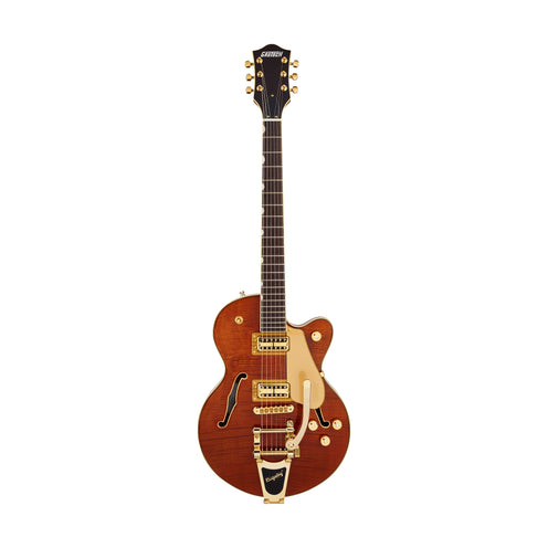 Gretsch Electromatic LTD Flame Okoume Broadkaster Jr Single-Cut Guitar w/Bigsby, Roundup Orange