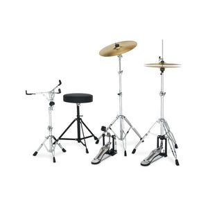 Gretsch RGE625GS Renegade 5-Piece Drum Kit w/Hardware+Cymbals(13H+15CR), Grey Sparkle