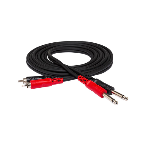 Hosa CPR-201 Dual 1/4 Inch TS to Dual RCA Stereo Interconnect, 1M