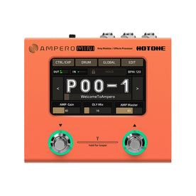 【美品・限定カラー】HOTONE AMPERO MINI Marigold Hotone MP-50OR Ampero Mini Multieffects Pedal w/9V adapter, Orange