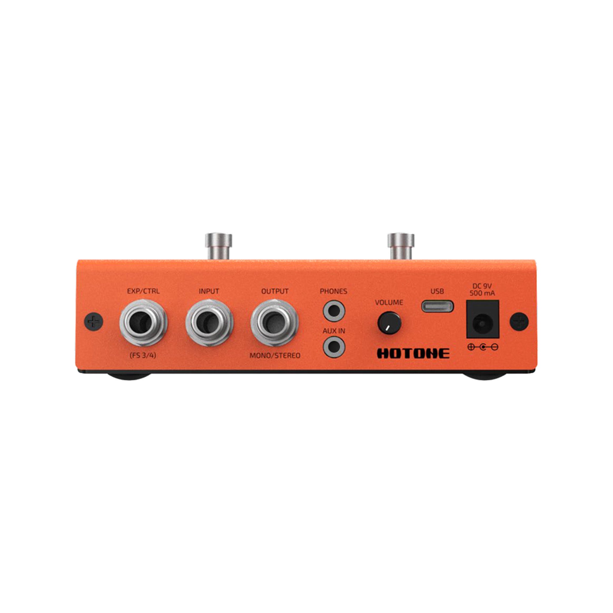 Hotone MP-50OR Ampero Mini Multieffects Pedal w/9V adapter, Orange