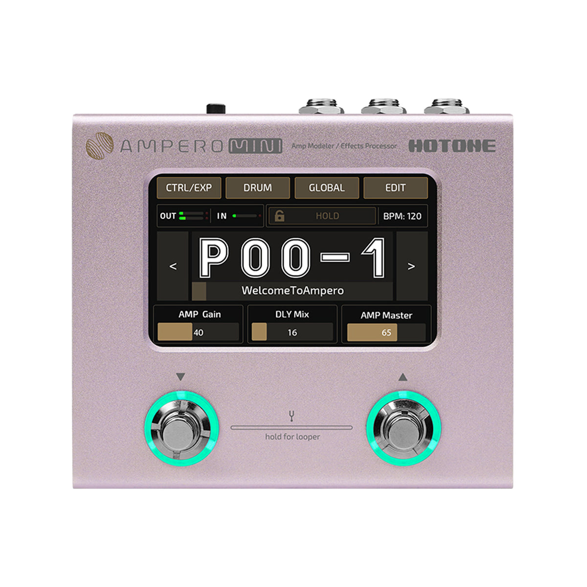 Hotone MP-50PT Ampero Mini Multieffects Pedal w/9V adapter