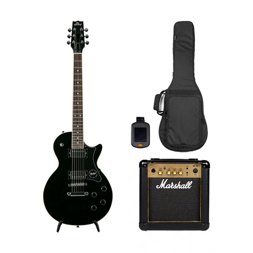 Heritage Ascent Collection H-150 Electric Guitar w/ Marshall MG10G Bundle, Black