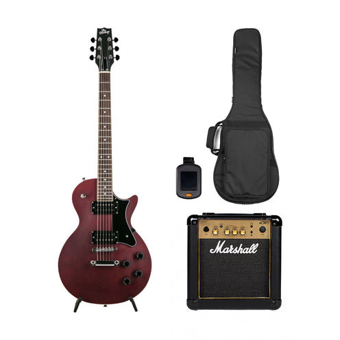 Heritage Ascent Collection H-150 Electric Guitar w/ Marshall MG10G Bundle, Matte Burgundy