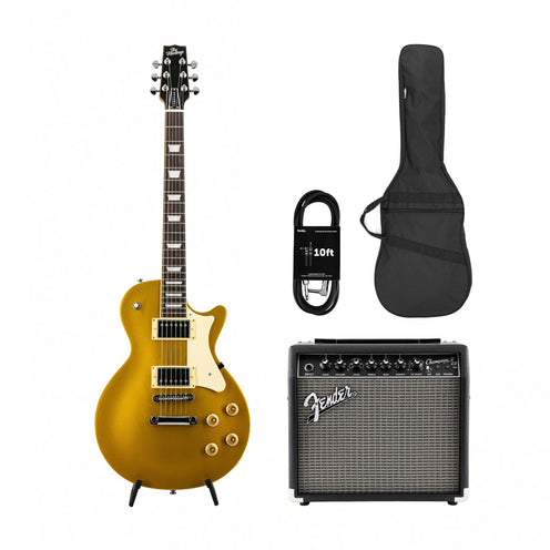 Heritage Ascent+ Collection H-150 Electric Guitar, Gold Top w/ Fender Champion II 25 Bundle