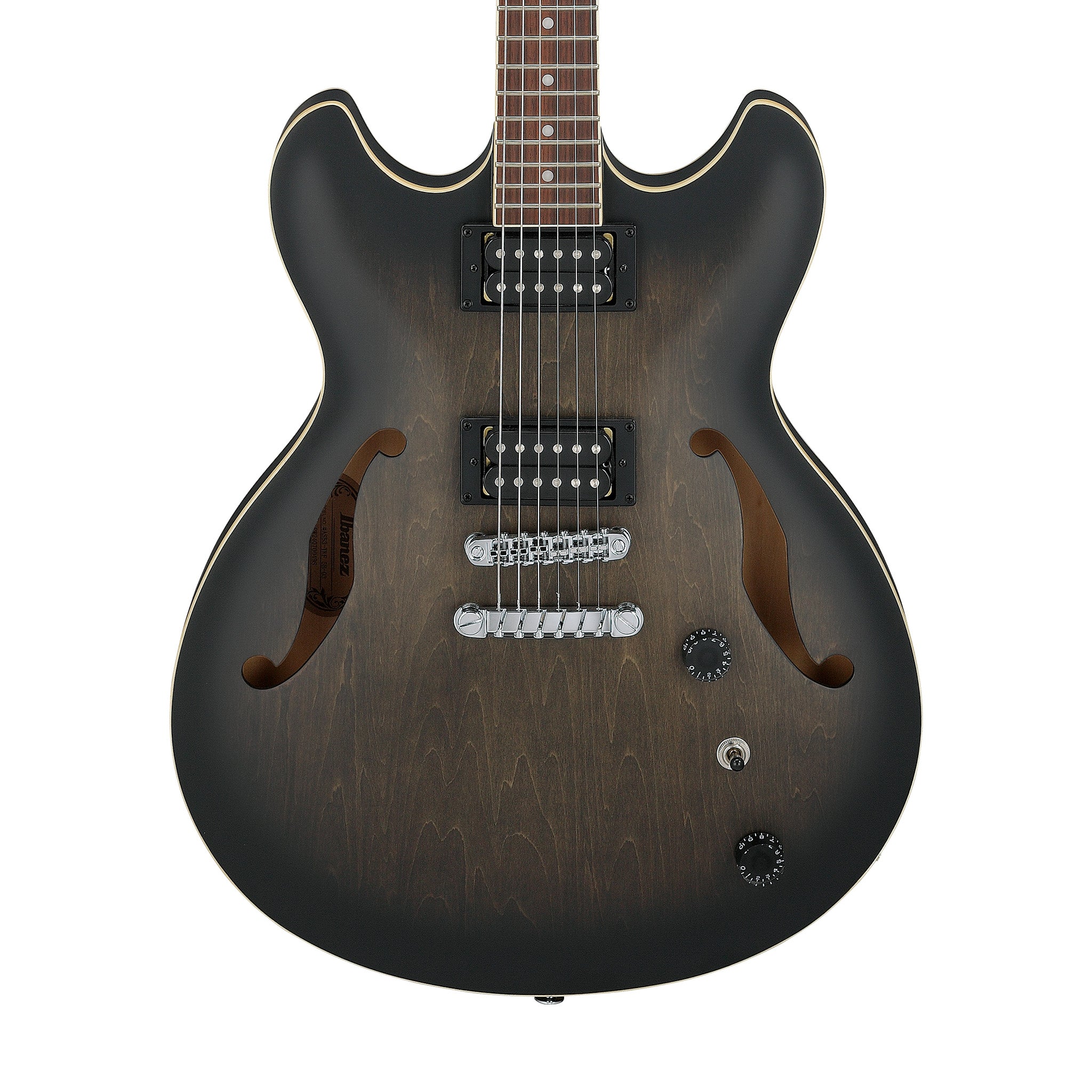 Ibanez Artcore AS53-TKF Electric Guitar, Transparent Black Flat