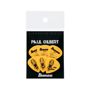 Ibanez B1000PG-YE Paul Gilbert Guitar Pick Set, Yellow, 6pcs