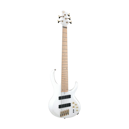 Ibanez Bass Workshop BTB605MLM-PWM 5-String Bass Guitar, Pearl White Matte