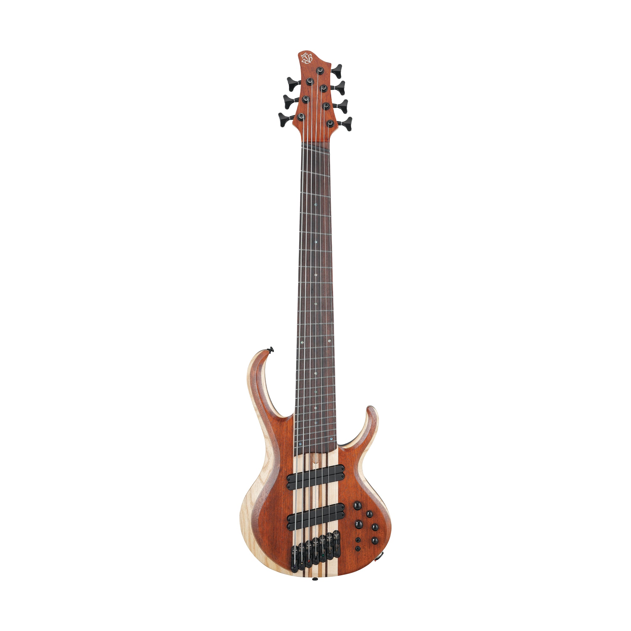 Ibanez BTB7MS-NML 7-String Electric Bass Guitar, Natural Mocha Low Gloss
