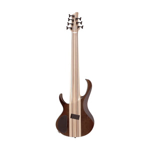 Ibanez BTB7MS-NML 7-String Electric Bass Guitar, Natural Mocha Low Gloss