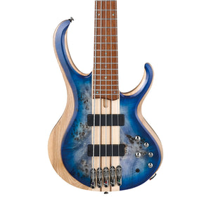 Ibanez BTB845-CBL Standard Bass Guitar, Cerulean Blue Burst Low Gloss