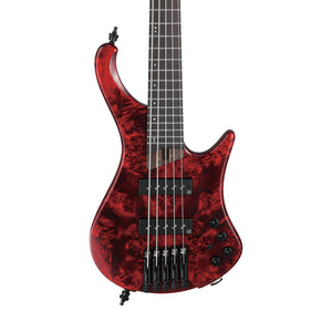 Ibanez Bass Workshop EHB1505-SWL 5-String Electric Bass Guitar w/Gig Bag, Stained Wine Red Low Gloss