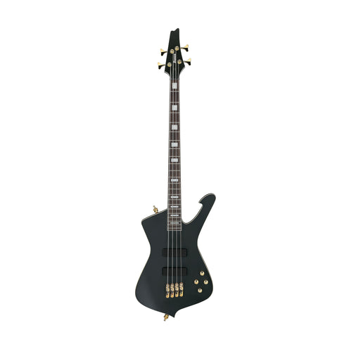 Ibanez Iceman ICB620-BKF Electric Bass Guitar w/Bag, Black Flat