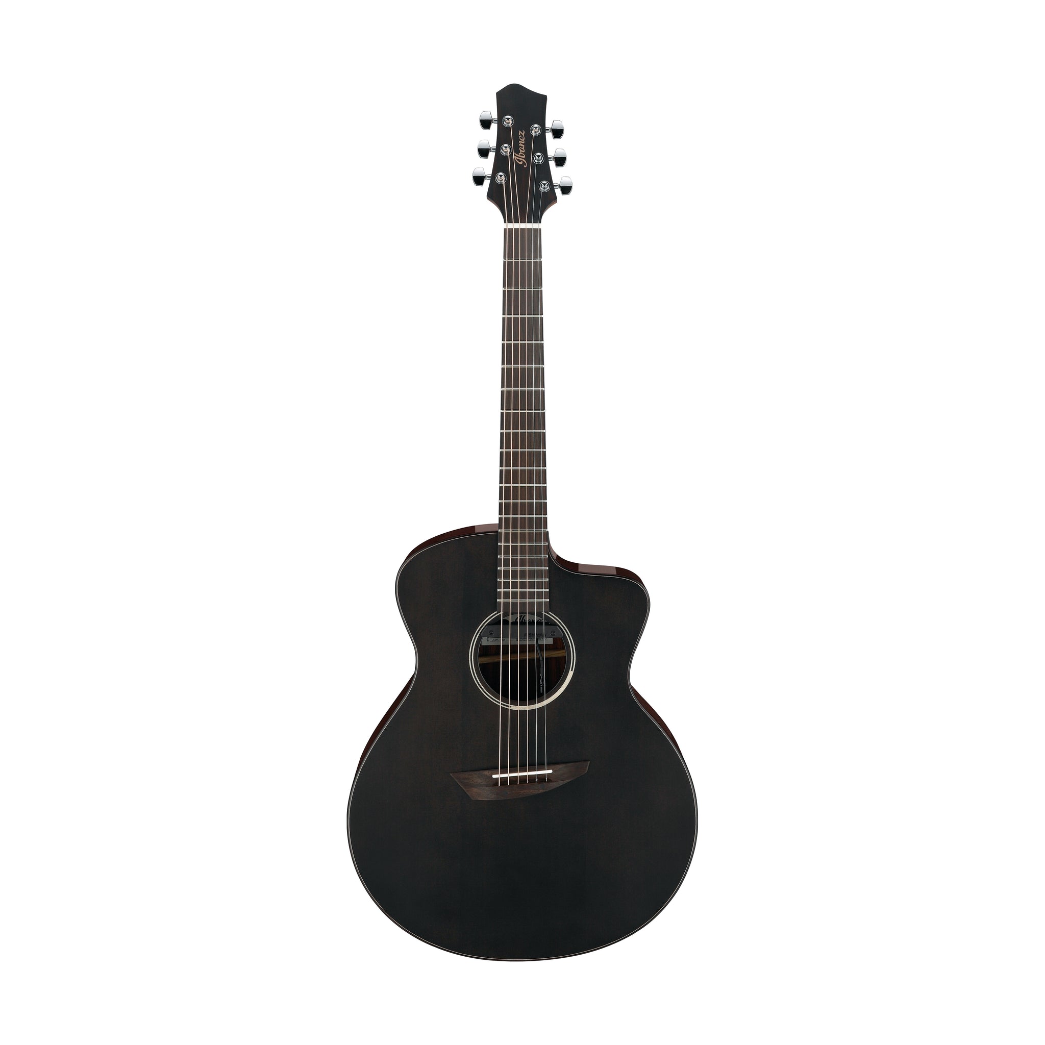 Ibanez Jon Gomm Signature JGM5 Guitar w/Gig Bag, Black Satin Top, Natural High Gloss Back and Sides