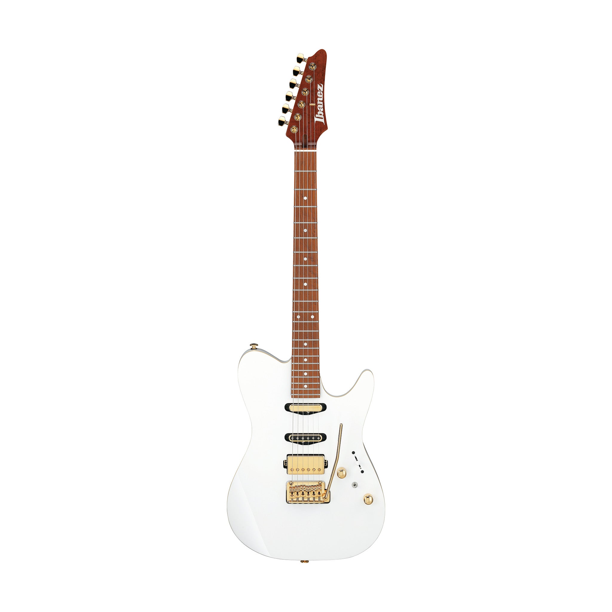 Ibanez LB1-WH Lari Basilio Signature Electric Guitar w/ Case, White