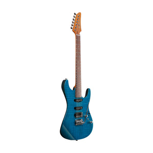 Ibanez MMN1-TAB Martin Miller Signature Electric Guitar w/Case, Transparent Aqua Blue