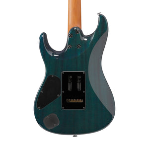 Ibanez MMN1-TAB Martin Miller Signature Electric Guitar w/Case, Transparent Aqua Blue