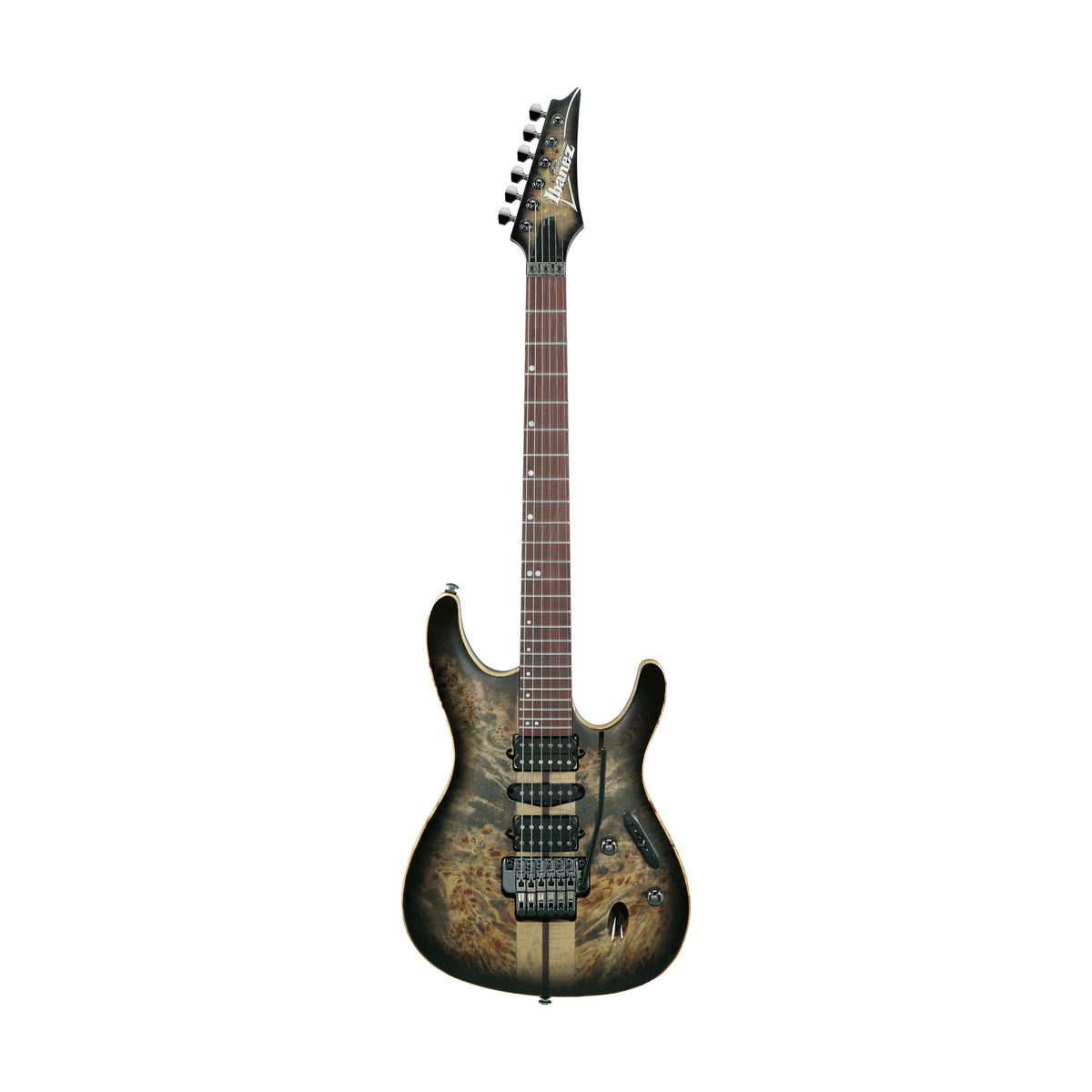 邦楽 10 COLOR SINGLES Ibanez Premium S1070PBZ Electric Guitar w/Gig Bag, Charcoal Black