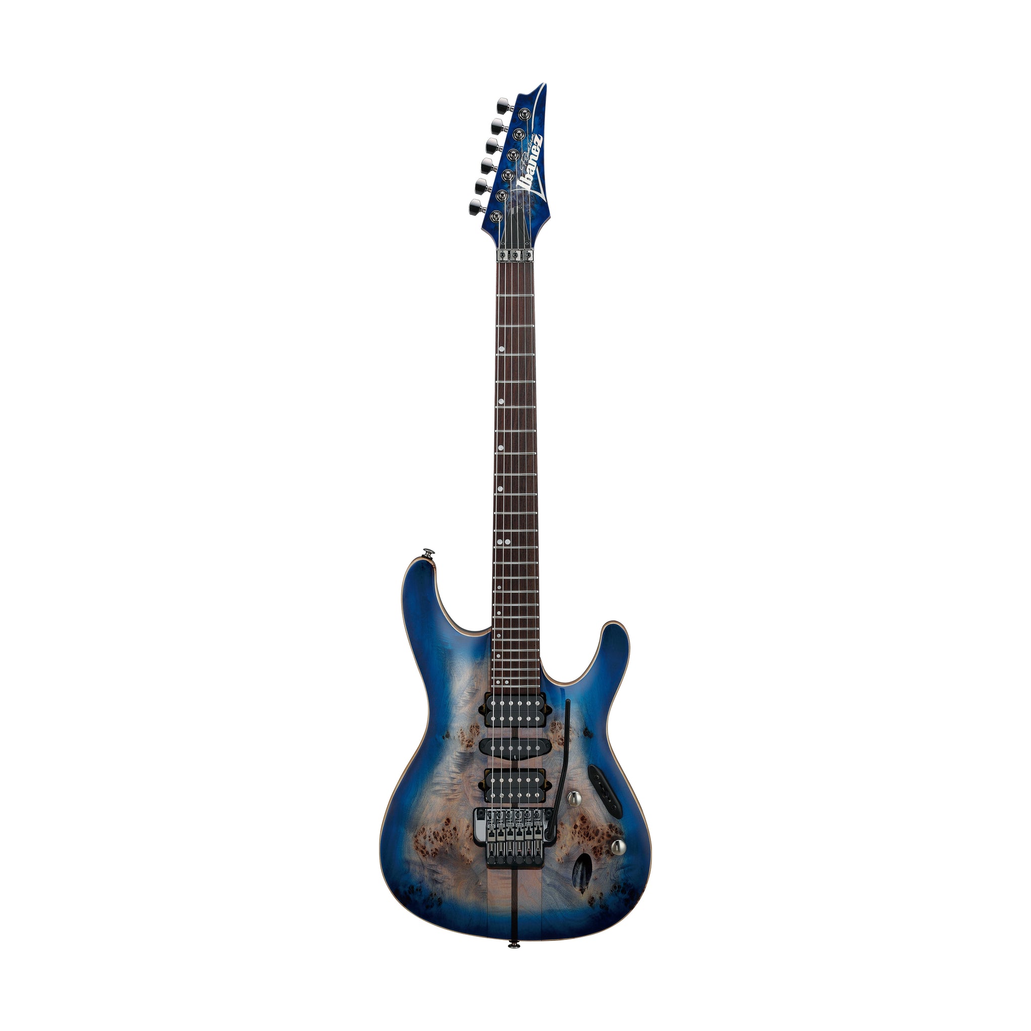 Ibanez Premium S1070PBZ Electric Guitar w/Soft Case, Cerulean Blue Burst