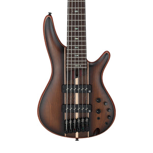 Ibanez Premium SR1356B-DUF 6-string Electric Bass Guitar w/Bag, Dual Mocha Burst Flat