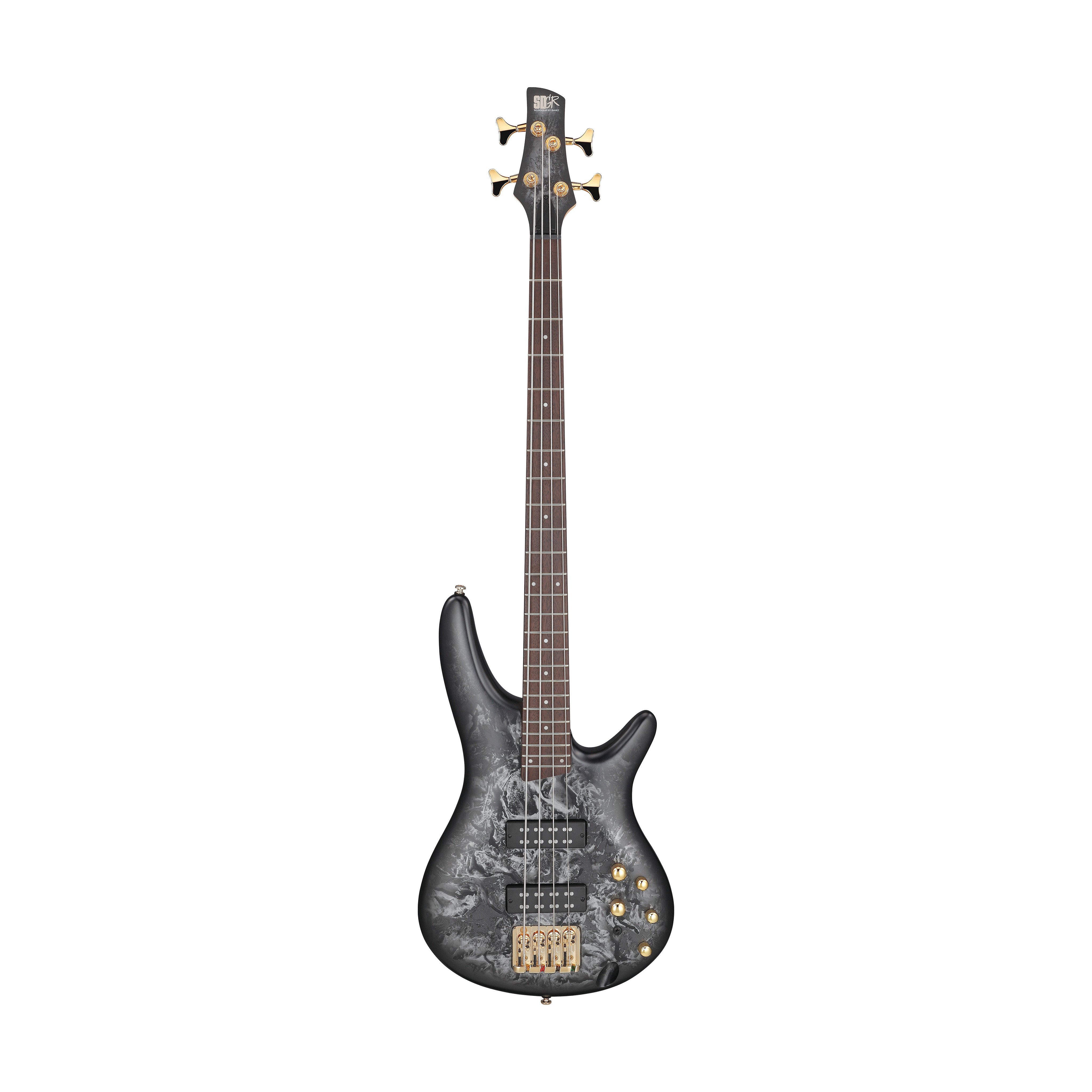 Ibanez SR300EDX-BZM 4-String Bass Guitar, Black Ice Frozen Matte