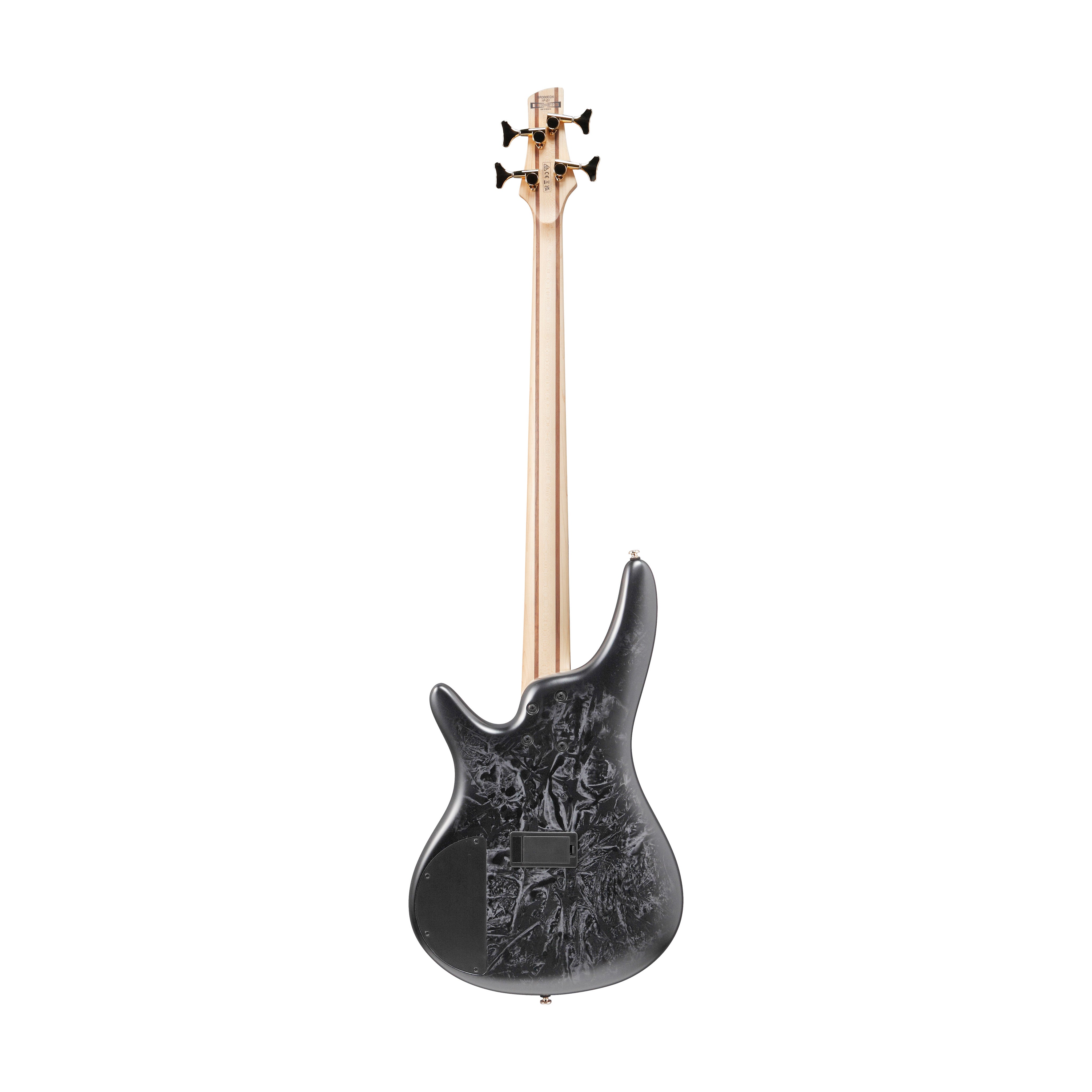 Ibanez SR300EDX-BZM 4-String Bass Guitar, Black Ice Frozen Matte