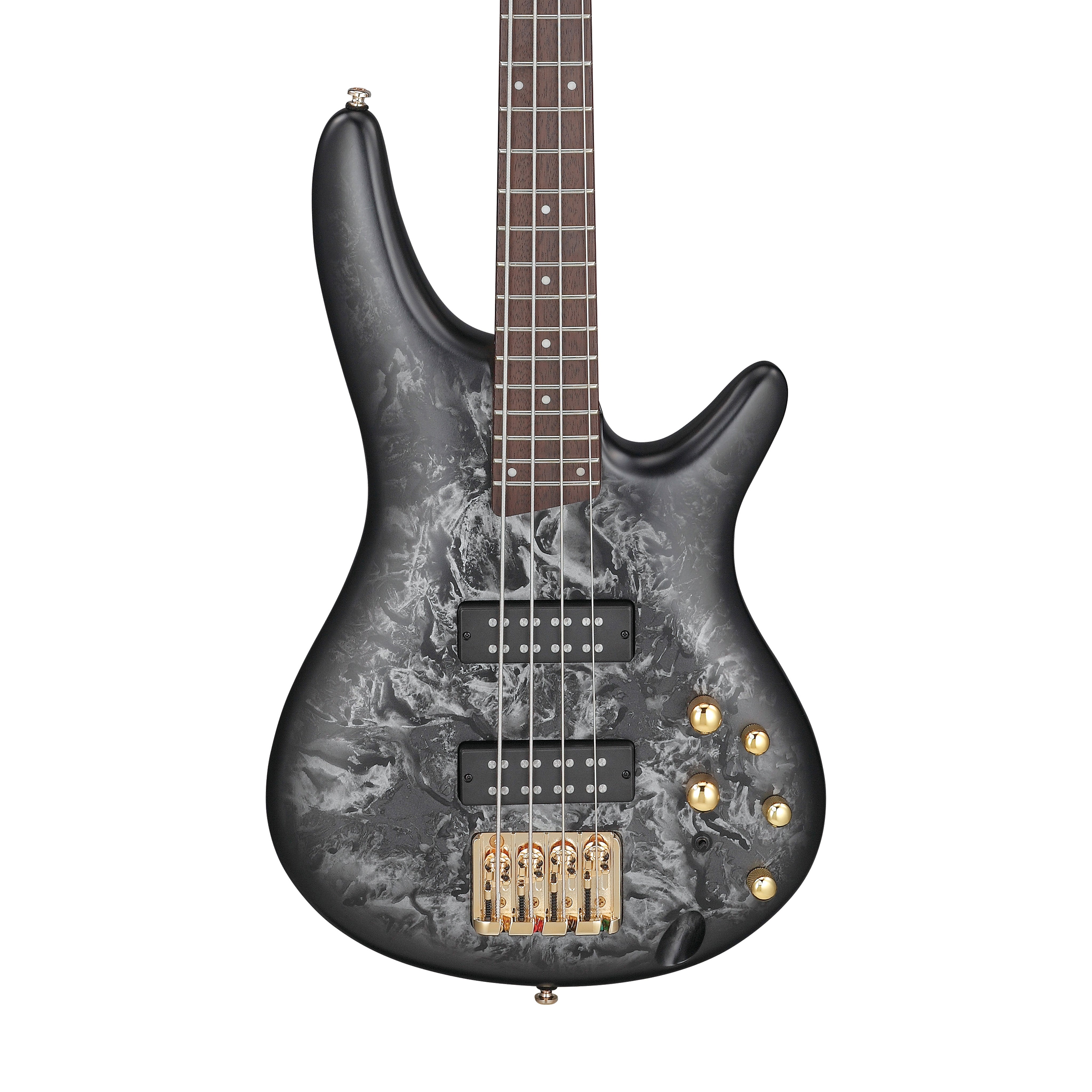Ibanez SR300EDX-BZM 4-String Bass Guitar, Black Ice Frozen Matte