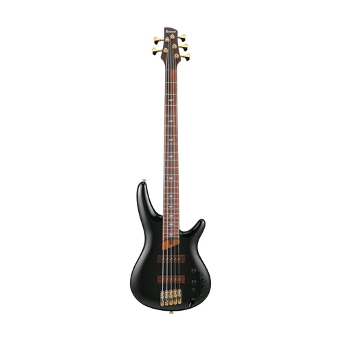 Ibanez SR3505-BK 5-String Electric Bass Guitar w/Case, Black