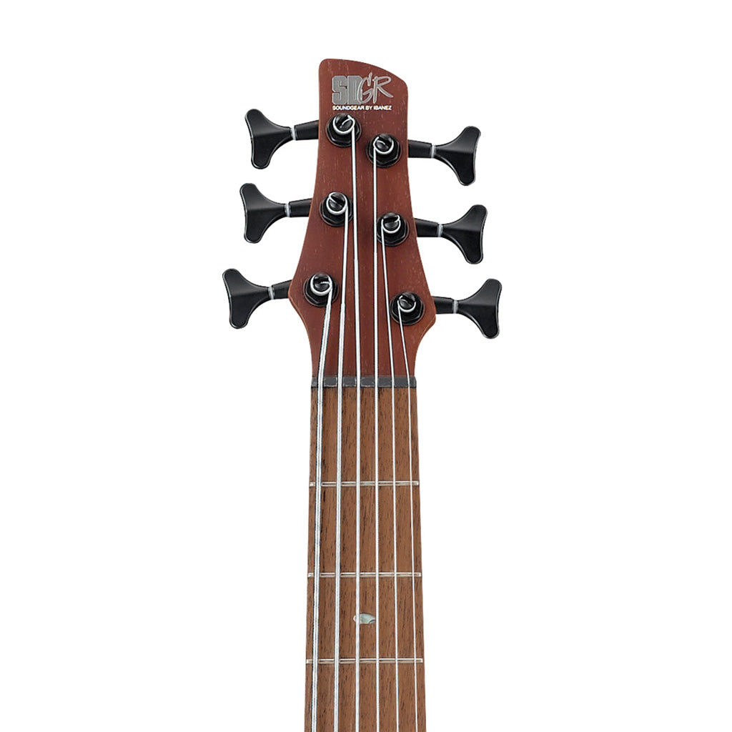 Ibanez Premium SR506E-BM 6-String Electric Bass Guitar, Brown