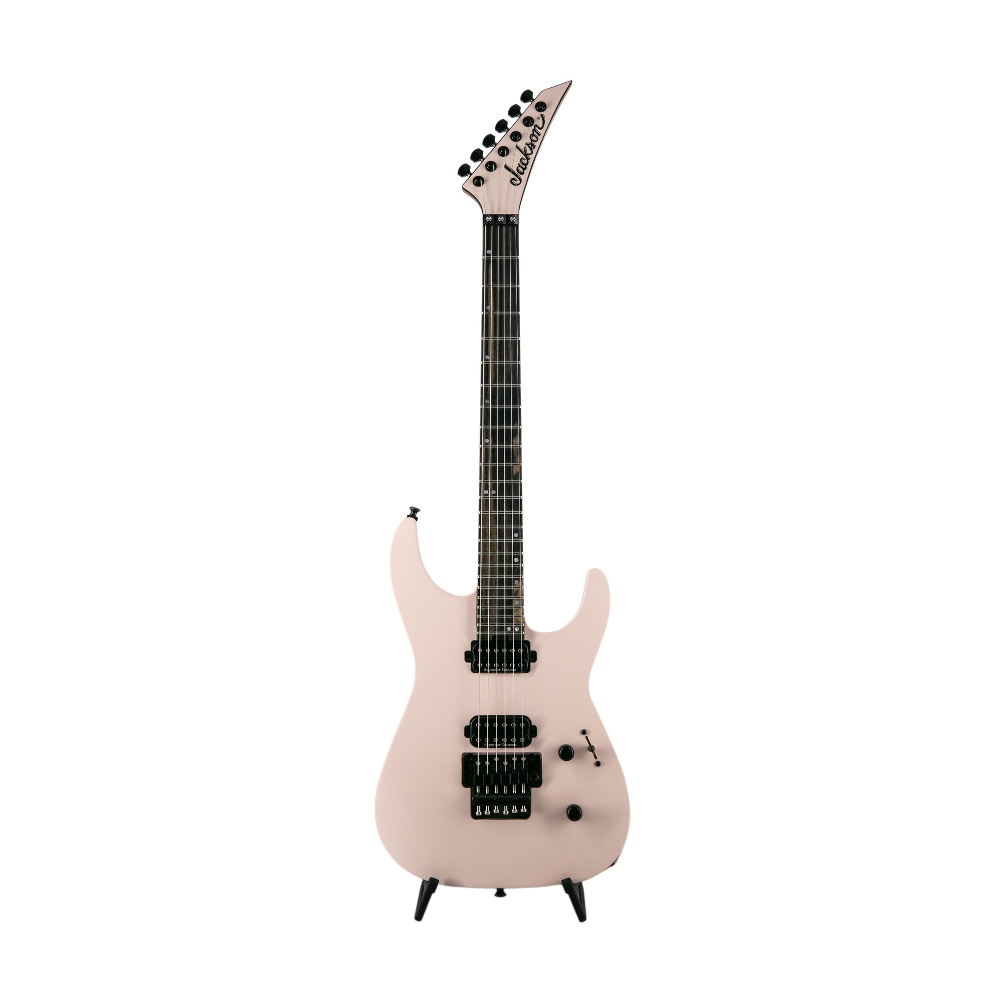 Jackson American Series Virtuoso Electric Guitar, Streaked Ebony FB, Satin Shell Pink