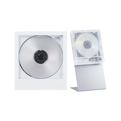 km5 CP1-WH Instant Disk Audio w/ Aluminum Stand, Silver