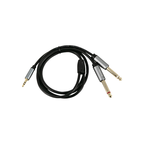 koda essential Stereo Breakout Cable, 3.5mm TRS to Dual 1/4 Inch TS, 3ft