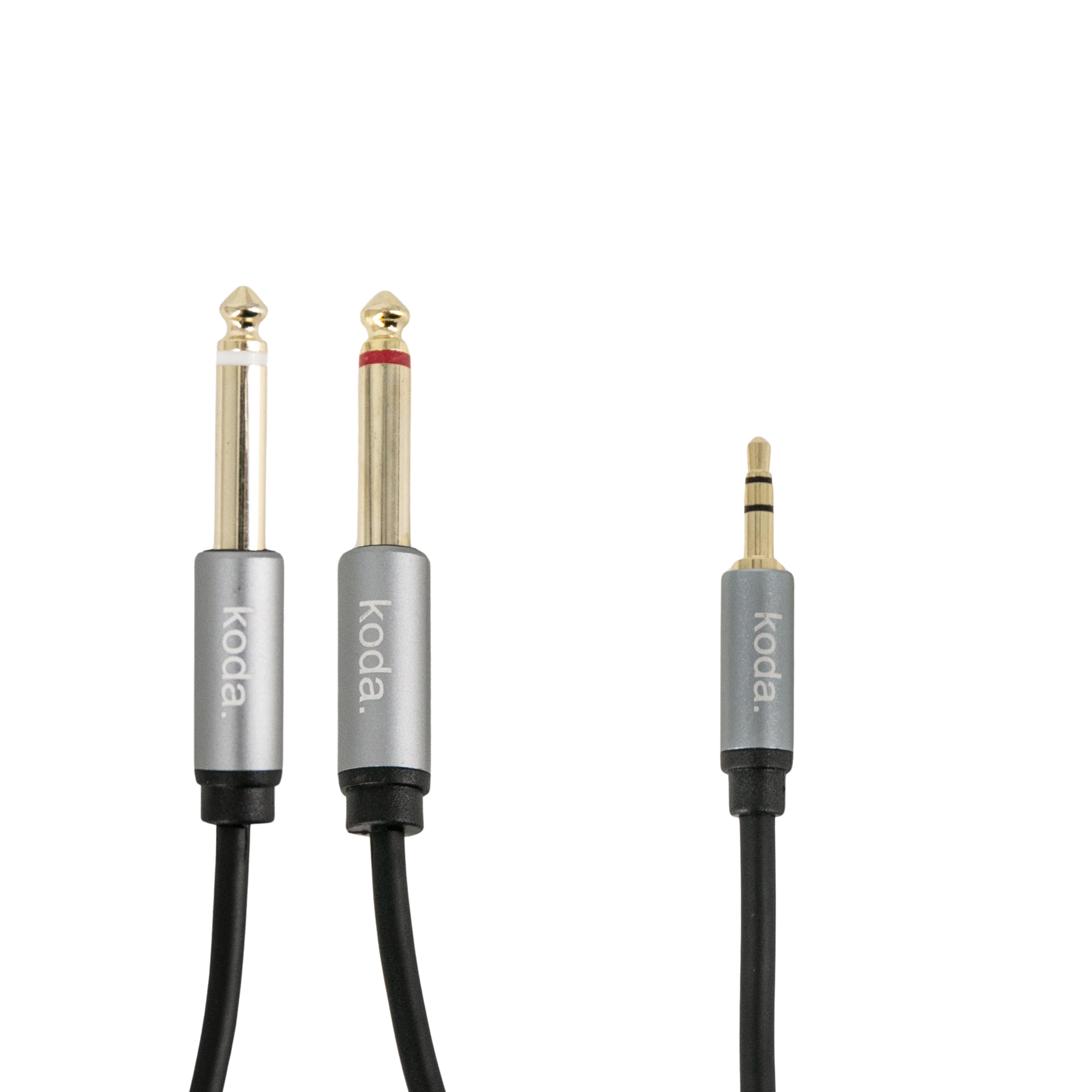 koda essential Stereo Breakout Cable, 3.5mm TRS to Dual 1/4 inch