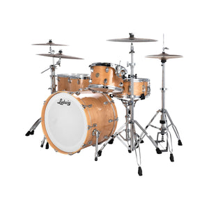 Ludwig LCO5024N Continental 4-Piece Drum Kit(22B+16F+12T+14S), Natural Maple Lacquer