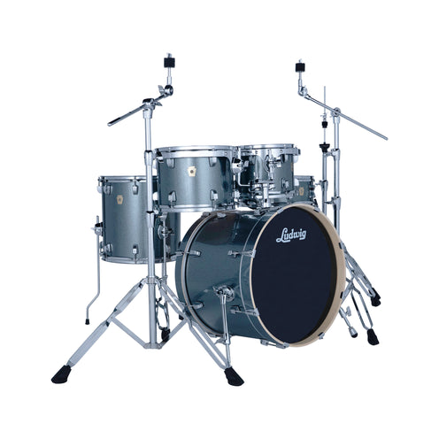 Ludwig LE5200C4 Evolution 5pcs Drum Kit w/Hardware, Atlantis Sparkle