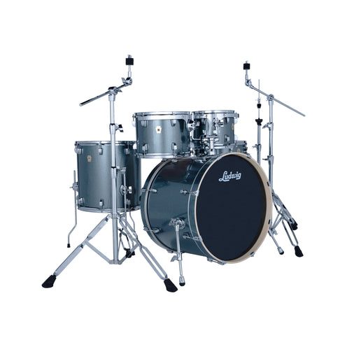 Ludwig LE5220C4 Evolution 5pcs Drum Kit w/Hardware, Atlantis Sparkle