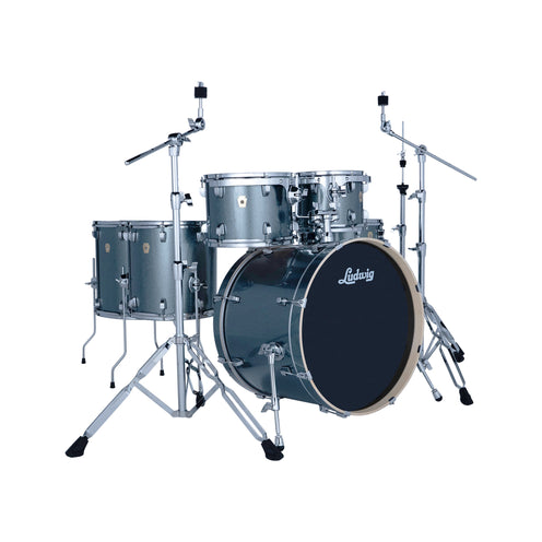 Ludwig LE6220C4 Evolution 6pcs Drum Kit w/Hardware, Atlantis Sparkle