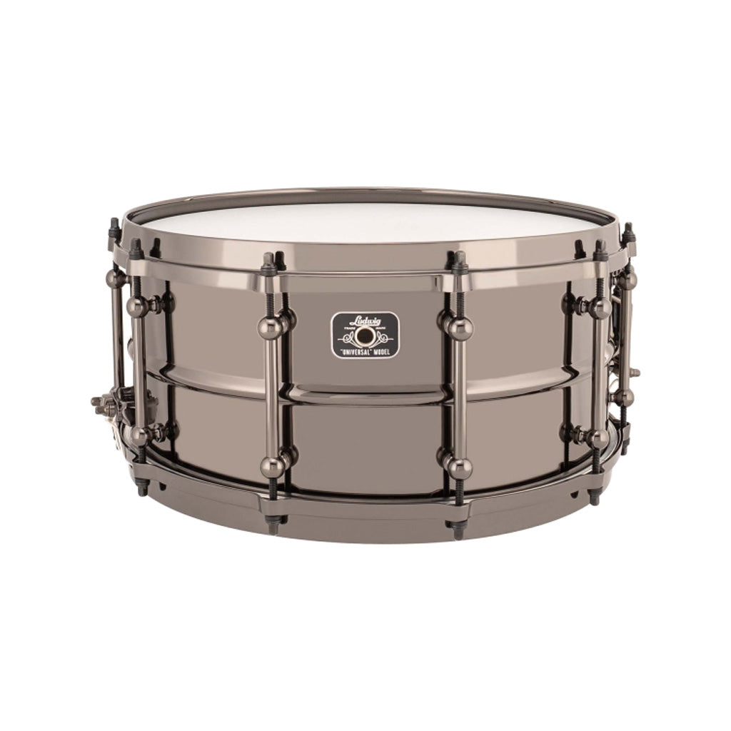 Ludwig LU0814 8x14inch Universal Brass Snare, Black Nickel Plated Shell