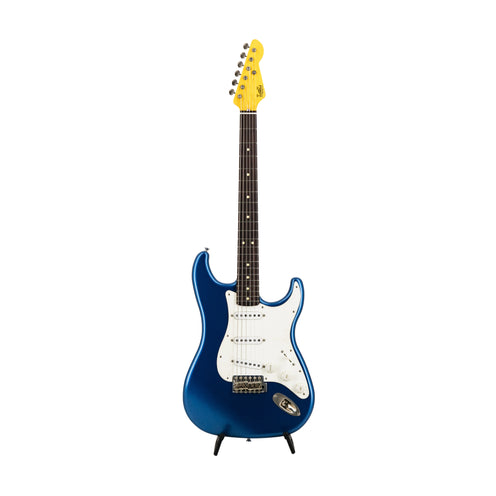 LsL Instruments SSS Chris Fleming Series Saticoy 60s Classic S Style Ele Guitar w/Case, Lake Placid Blue