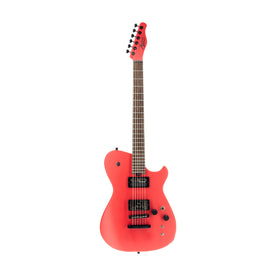 Manson Guitar MB-1 New Era Sustainiac Electric Guitar, RW FB, Satin Fire Red