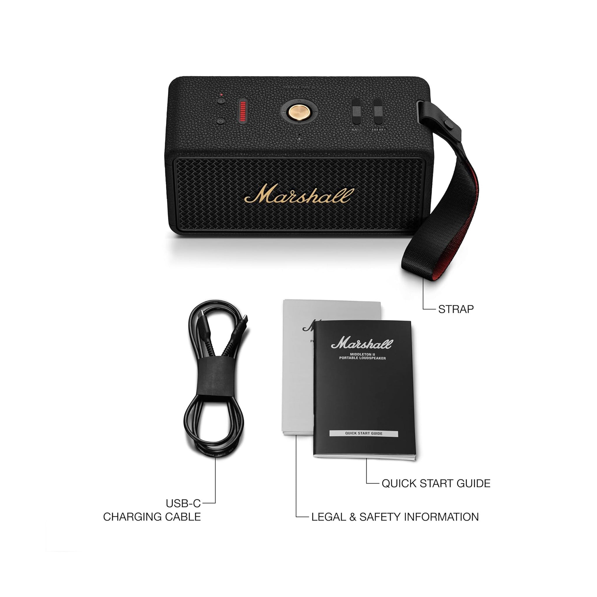 Marshall Middleton II Portable Bluetooth Speaker, Black – Swee Lee