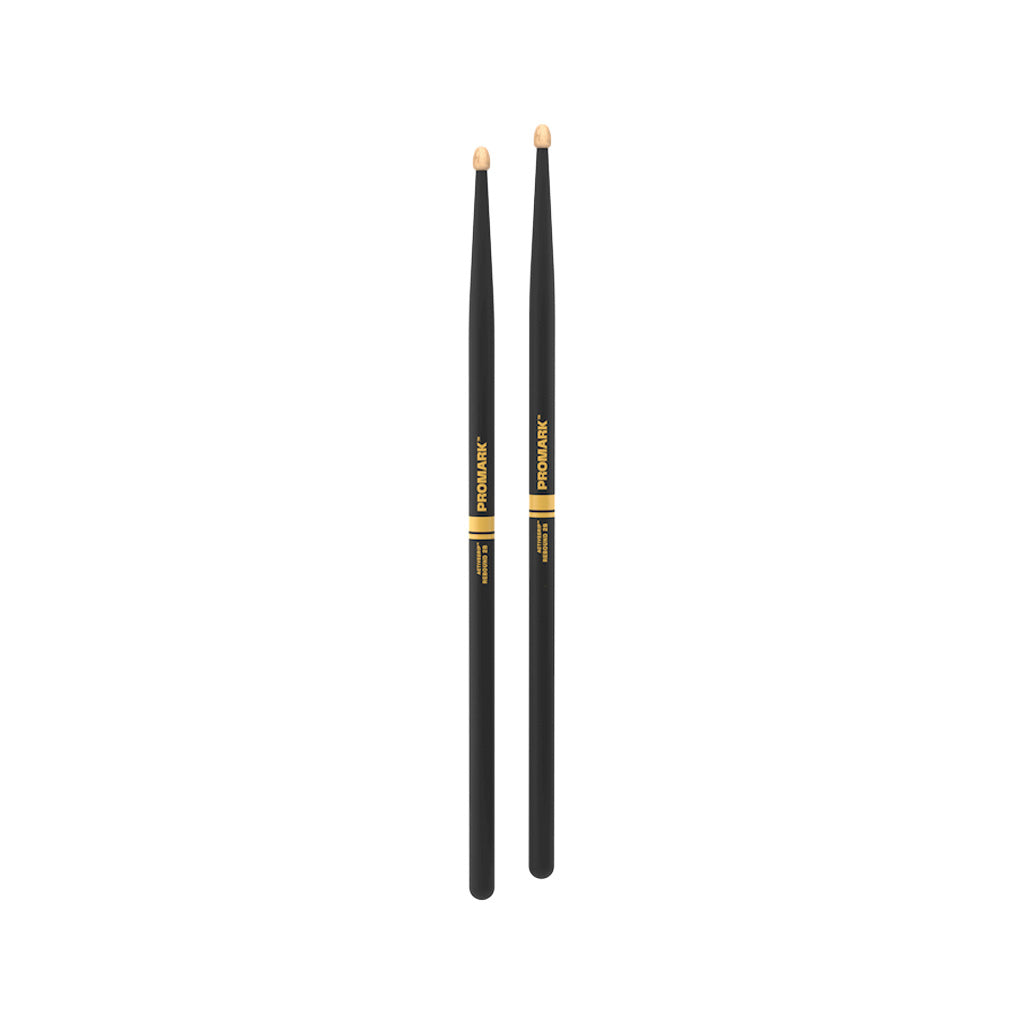 Promark R2BAG Rebound 2B ActiveGrip Hickory Drumstick, Acorn Tip