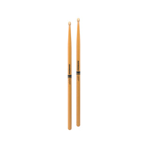 Promark R5BAGC Rebound 5B ActiveGrip Hickory Drumstick, Acorn Tip, Clear