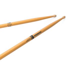 Promark R5BAGC Rebound 5B ActiveGrip Hickory Drumstick, Acorn Tip, Clear