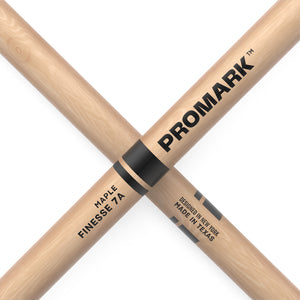 Promark RBM535RW Finesse 7A .535 Lacquered Maple Drumsticks, Wood Tip