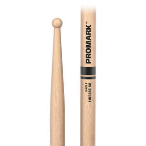 Promark RBM595RW Finesse 5B .595 Lacquered Maple Drumsticks, Wood Tip