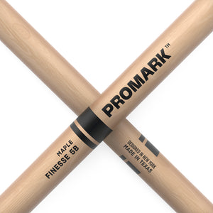 Promark RBM595RW Finesse 5B .595 Lacquered Maple Drumsticks, Wood Tip
